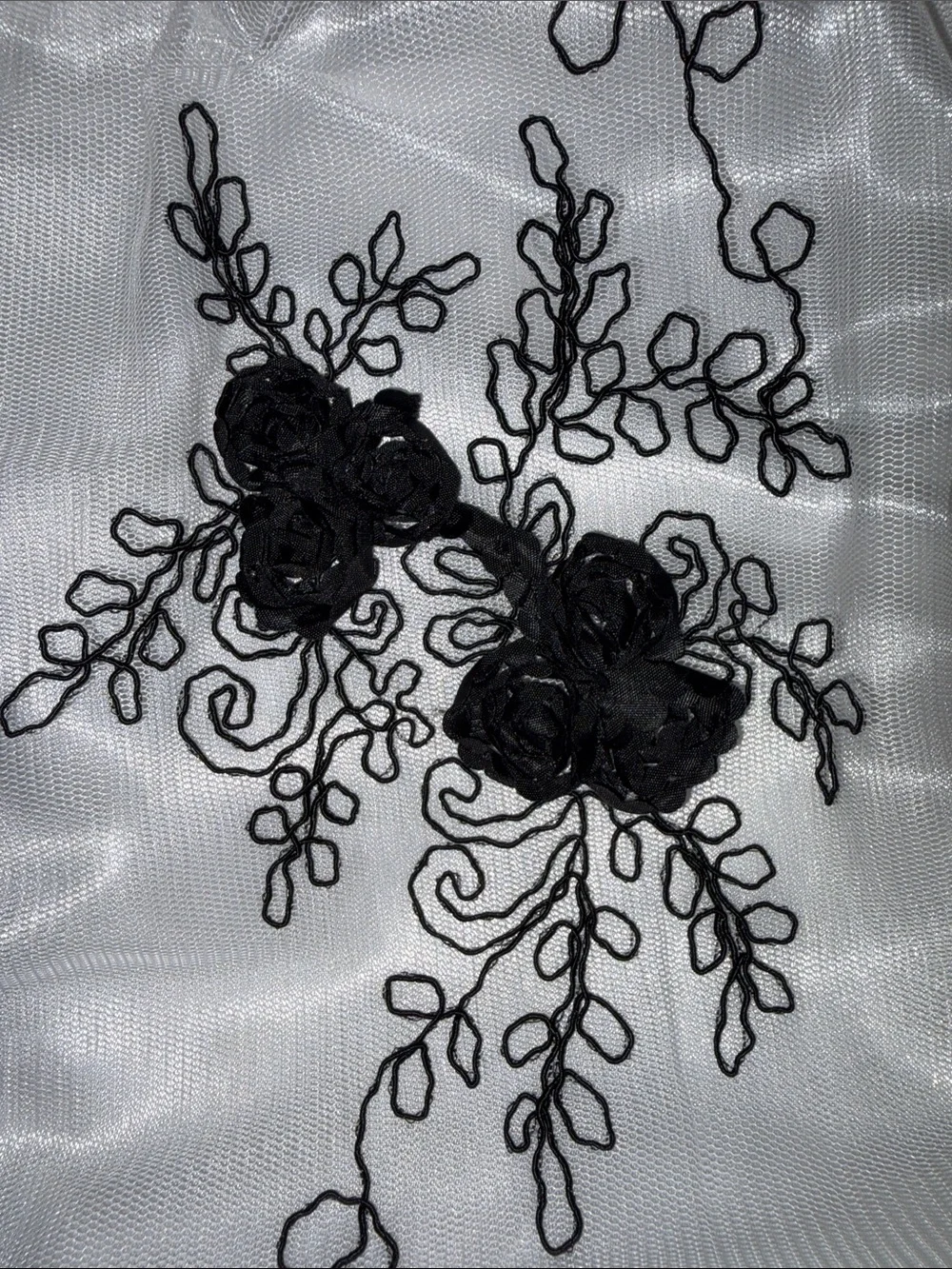 Bonnie Jean Black Velvet & White Embroidered Lace Dress with Red Satin Sash 10